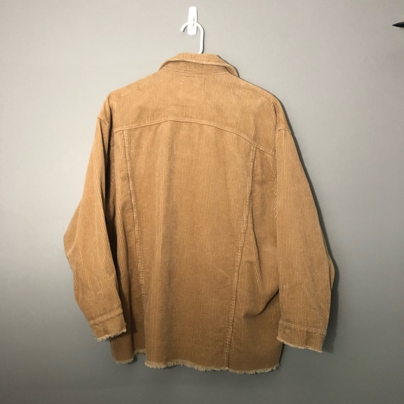 ZARA BEIGE OVER SIZED CORDUROY JACKET SIZE S - Picture 3 of 4